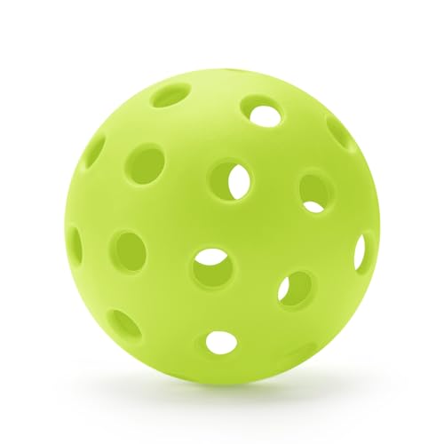 U-pick Pickleball Balls, Outdoor Pickleball Ball 4 Packs/12 Packs, Pickle Balls with Mesh Bag, High Elasticity Balanced Durable, 40 Holes Pickleballs for All Skill Levels, Green