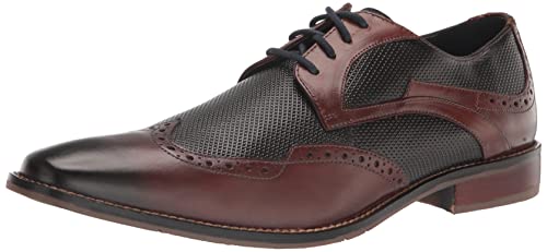 Stacy Adams Men's Joss Wingtip Lace Up Oxford, Cognac, 13