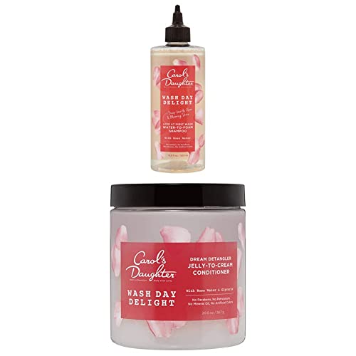 Carol's Daughter Detangling Jelly-to-Cream Conditioner With Glycerin and Rose Water, Moisturizing Conditioner for Curly Hair Paraben Free for Moisture, Hydration, and Shine, Curl 20 Oz