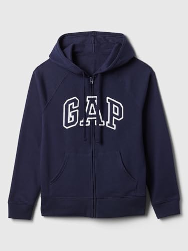 GAP womens Logo Hoodie Zip Sweatshirt, Light Heather Grey B08, X-Small US