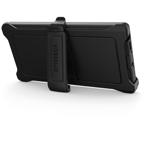 OtterBox Samsung Galaxy S24 Ultra Defender Series Case - BLACK, rugged & durable, with port protection, includes holster clip kickstand