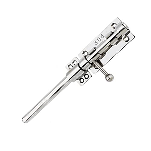 10in Slide Bolt Gate Latch 304 Stainless Steel Barrel Bolt Latch Heavy Duty Door Security Lock Thickened Door Latches Hardware with Mounting Screws for Barn Fence Shed Basement