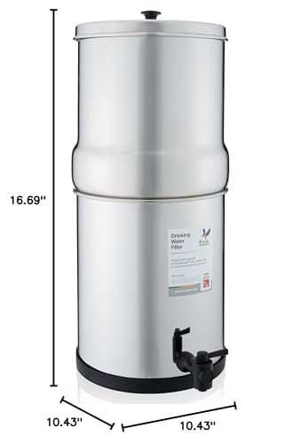 British Berkefeld Doulton W9361139 Gravity Countertop Water Filtration System 2.25 Gallons Made in UK