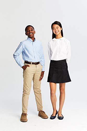 French Toast Boys Long Sleeve Oxford Shirt (Standard & Husky), Light Blue, Small (Young Adult)