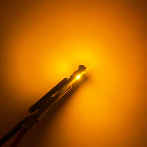 BlyilyB 10-Pack Amber T5 2721 37 74 Wedge Led Bulb PC74 Twist Sockets Replacement Dash Dashboard Lights Instrument Panel Cluster LEDS Lamps