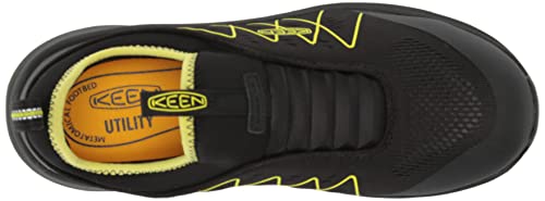 KEEN Utility Men's Vista Energy Shift Low Height Composite Toe Slip On Industrial Work Shoes, Black/Evening Primrose, 10 Wide
