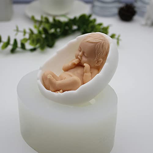Baby in Egg Mold Baby Mold Egg Mold Baby Resin Mold Clay Mold Candle Making Molds Craft Supplies 3D Mold Silicone Mold for Resin Resin Casting Mold