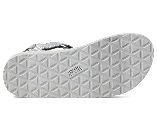 Teva Girls Original Universal Sparklie Sandal, Pebble, 13 Little Kid