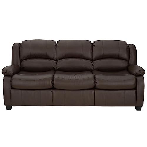 RecPro Charles Collection | 80" RV Hide A Bed Loveseat | Memory Foam Mattress | RV Sleeper Sofa | Pull Out Couch | RV Furniture | RV Loveseat | RV Living Room (Slideout) Furniture | Chestnut