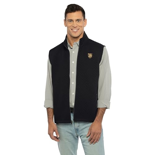 Vantage Apparel Men's Collegiate Full Zip Quilted Vest, New York University Violets, Medium