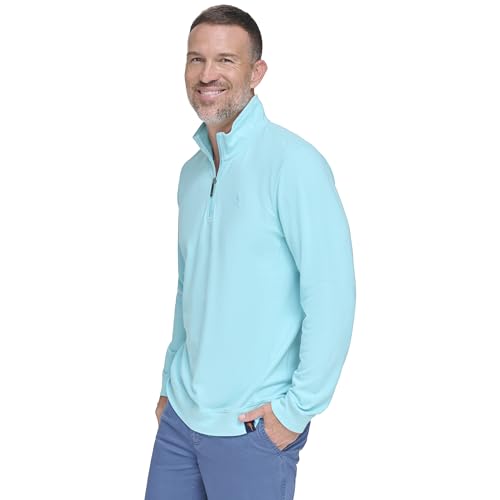 Margaritaville Men's Island Reserve Pique 1/4 Zip, Chateau Rose, Small