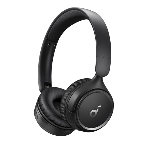 Soundcore H30i Wireless On-Ear Headphones, Foldable Design, Pure Bass, 70H Playtime, Bluetooth 5.3, Lightweight and Comfortable, App Connectivity, Multipoint Connection (Black)