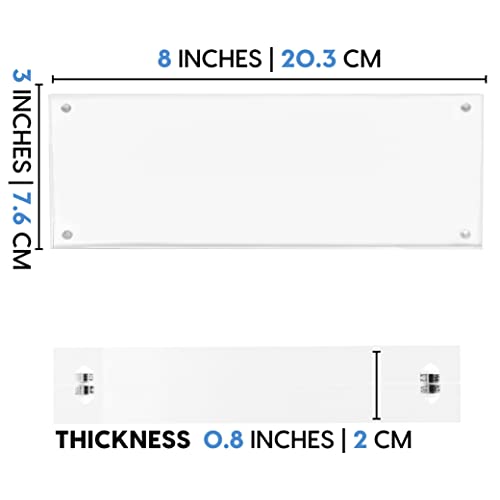 Mammoth DuraClear 8x10 Acrylic Photo Frame - Frameless & Thick Design - Ideal for Photos, Art Prints, and Head Portraits Display