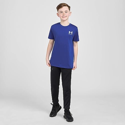 Under Armour Boys' Sportstyle Left Chest Short-Sleeve T-Shirt, Midnight Navy (410)/Black, Youth X-Small