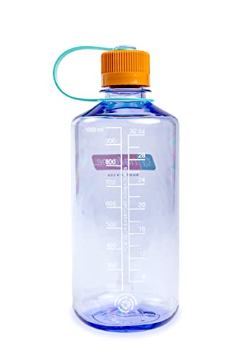 Nalgene Sustain Tritan BPA-Free Water Bottle Made with Material Derived from 50% Plastic Waste, 32 OZ, Narrow Mouth, Amethyst