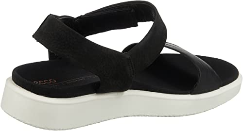 ECCO Women's Flowt Strap Sandal, Black/Black, 4-4.5