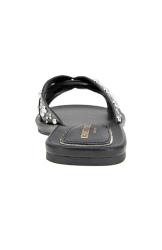 Kenneth Cole Women's Women's JULA Stud Flat Sandal, EGRET, 10