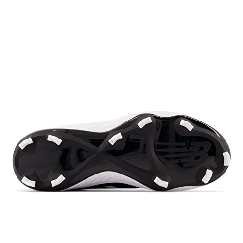 New Balance Women's Fresh Foam Velo V3 Molded Softball Shoe, Black/White Synthetic, 5