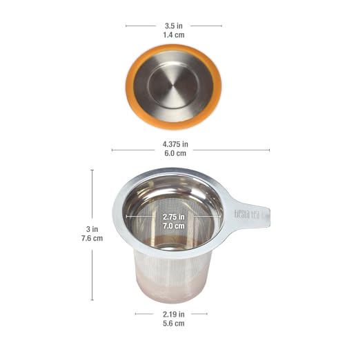 Tiesta Tea - Brewbasket Stainless Steel Basket Infuser | Loose Leaf | Reusable Fine Mesh Steeper for Hot, Iced Tea & Coffee | Holds 5oz, Steeps One Cup
