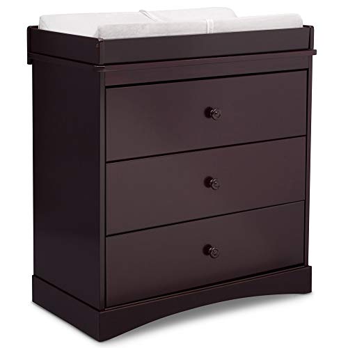 Delta Children Sutton 3 Drawer Dresser with Changing Top, Espresso Java