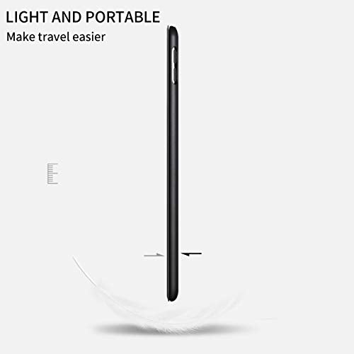 Aoub Case Compatible for iPad 9.7 inch 6th/5th Generation Case 2018/2017 with Pencil Holder, Thin Lightweight Smart Stand Cover, Auto Wake/Sleep, Model A1822/A1823/A1893/A1954, Black