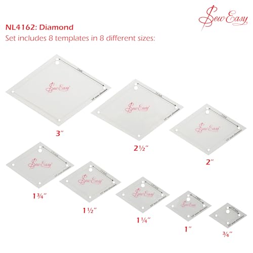 Sew Easy Patchwork Mini Diamonds Template Set