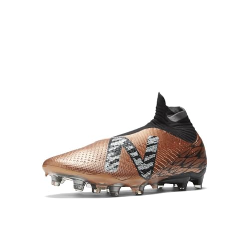 New Balance Men's Tekela V4 Pro FG Soccer Shoe, Copper/Black/Silver, 7.5 Wide