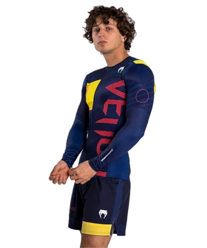 Venum Men's Standard Sport 05 Rashguard Long Sleeves Blue/Yellow