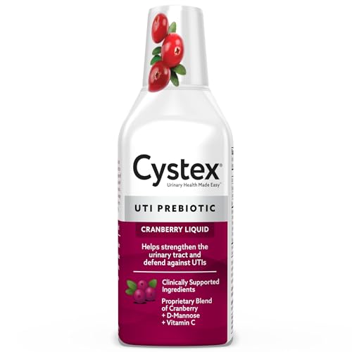 Cystex Urinary Tract Infection Support, Cranberry Prebiotic Supplement for UTI Protection & Urinary Health Maintenance, D-Mannose & Vitamin C, 7.6 oz