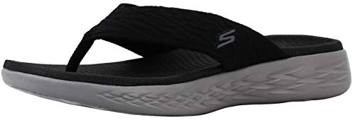 Skechers Women's On-The-go 600 Sunny Flip-Flop, Gray, 9