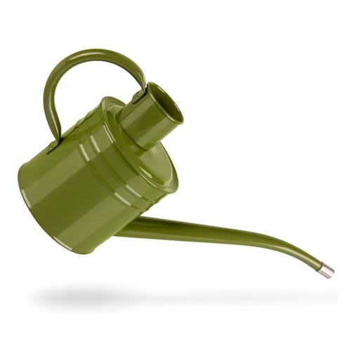 Watering Can for Kids - Play Time or Practical Use - Childs Metal Watering Can - Small Water Can for Boys and Girls, Perfect for Easter Gift -32 oz (Blue)