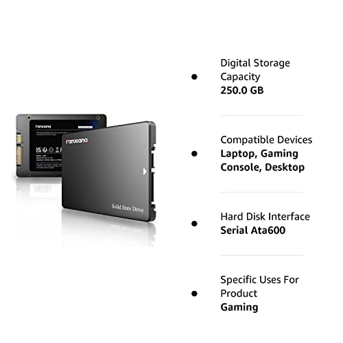 fanxiang S101 128GB SSD SATA III 6Gb/s 2.5" Internal Solid State Drive, Read Speed up to 550MB/sec, Compatible with Laptop and PC Desktops(Black)