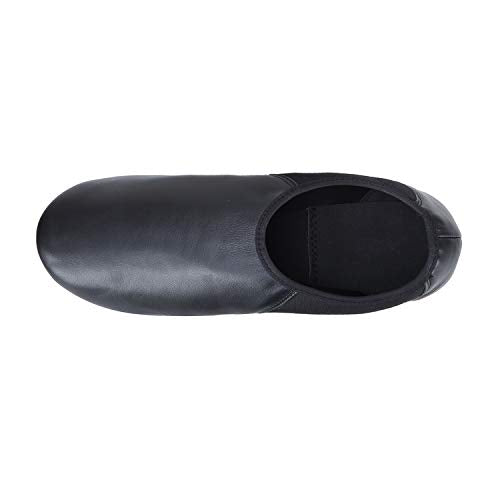 ARCLIBER Leather Slip On Jazz Shoe for Girls Boys (Little Child) Black 1.5M