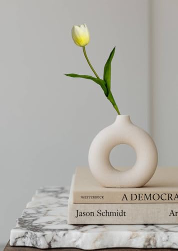 Mythlty Set of 12 Pale Yellow Tulips Artificial Flowers Real Touch Realistic Long Stems Tulips Flowers 20 Inches That Look Real for Indoor Home Office Wedding Bridal Shower Decor (Light Yellow)
