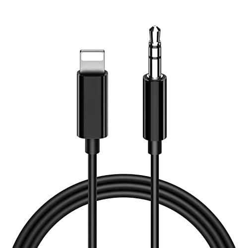 iSkey [Apple MFi Certified] Aux Cord for iPhone, 3.5mm Aux Cable for Car Compatible with iPhone 14 13 12 11 XS XR X 8 7 6 iPad iPod for Car Home Stereo, Speaker, Headphone, Support All iOS Version