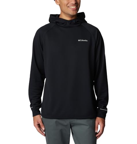 Columbia Men's Black Mesa Waffle Knit Hoodie, Black, X-Small