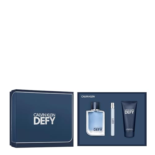 Calvin Klein Defy Eau de Toilette – Woody Men's Cologne – With Notes of Bergamot, Lavender, Vetiver Oil, & Amber Musk – Luxury Perfumes for Men – Long Lasting Fragrance