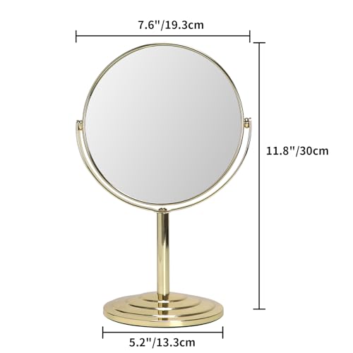 Schliersee 3X Magnifying Vanity Makeup Mirror Double Sided 7 Inch 1X/3X Magnification Tabletop Mirror, Black