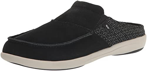 REVITALIGN Women's Siesta Suede Mule, Black, 9.5