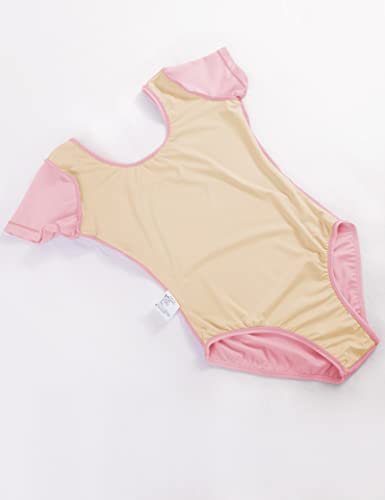 Daydance Black Dance Leotards for Girls, Skirted Ballet Outfits with Full Lining