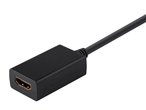 Monoprice Mini DisplayPort 1.1 to HDMI Adapter - Resolution up to 1920x1080p, 36-Bit Deep Color, with Audio Support, Black
