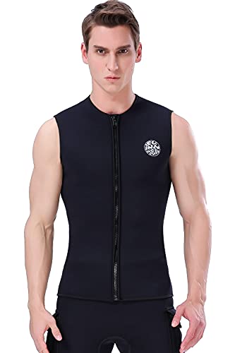 Wetsuit Vest Men 3mm Neoprene top Sleeveless Jacket for Men Diving Surfing Swimming Sailing XS Size