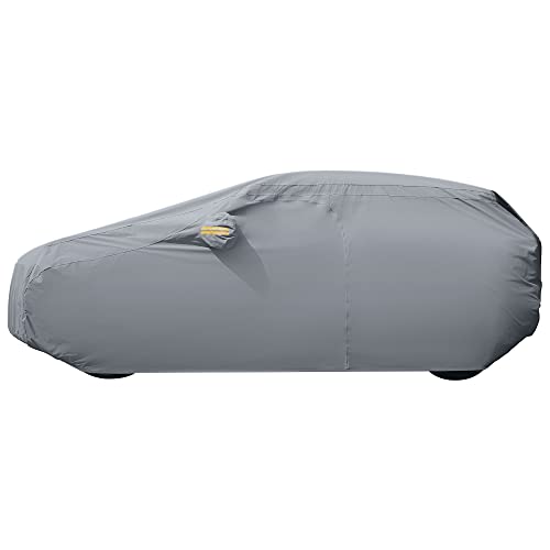 GXT All Weatherproof SUV Car Cover for Outdoor Automobiles, Heavy Duty TPE Fabric Full Protection for Rain Dirty Snow UV and Wind, Universal Fit for Compact or Full-Size SUV up to 190 inch