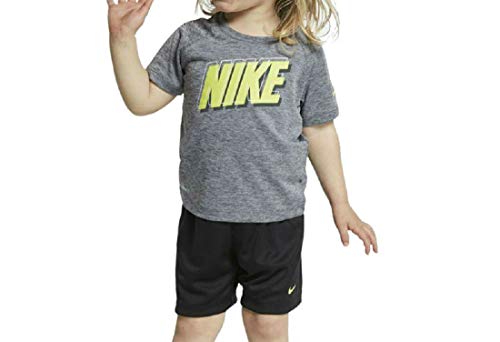 Nike Boy`s Dri-Fit T-Shirt & Shorts 2 Piece Set (4T) Grey/Black