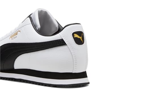 PUMA Men's Roma Sneaker, 24-Standard White Black Team Gold, 11.5