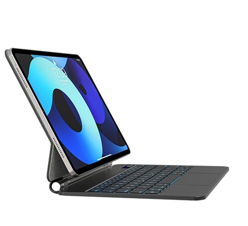 Emoonland Keyboard Case for iPad 10th Generation – Magic Keyboard, Magnetic Stand, Multi-Touch Trackpad, 7 Colors Backlit, Compatible with iPad 10.9 inch 10th Generation Floating Keyboard