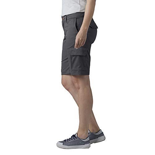 Dickies Women's 11" Relaxed Stretch Cargo Shorts, Graphite v1, 0