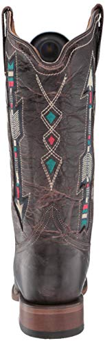 Roper Womens Arrows Square Boot, Brown, 9.5