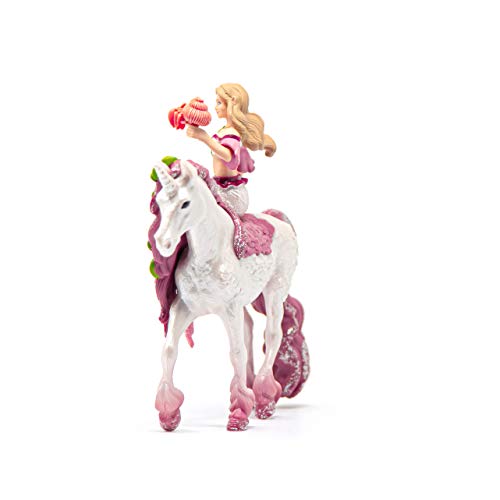 Schleich Bayala Mermaid Feya Riding Underwater Unicorn, 3-Piece Playset - Glittery Undersea Princess Doll and Unicorn Poseable Figurines with Accessories for Girls and Boys, Gift for Kids Ages 5+