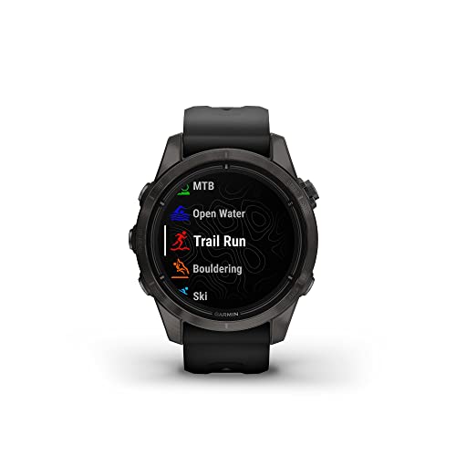 Garmin epix Pro (Gen 2) Sapphire Edition, 47mm, High Performance Smartwatch, Advanced Training Technology, Built-in Flashlight, Black